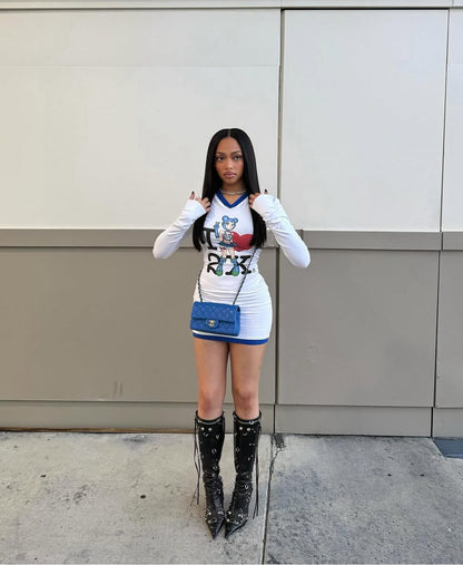 'I ❤️ 2X' Mini Dress - White