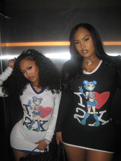 'I ❤️ 2X' Mini Dress - Black